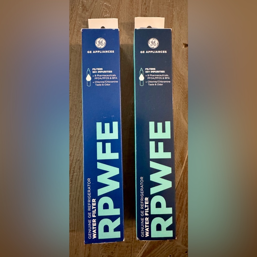 GE Appliances RPWFE genuine water fridge filters x2 brand new
